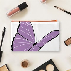 Purple Awareness Butterfly 2 Cosmetic Bag (Medium) from ArtsNow.com Back