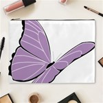 Purple Awareness Butterfly 2 Cosmetic Bag (XL)