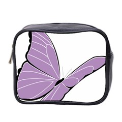 Purple Awareness Butterfly 2 Mini Travel Toiletry Bag (Two Sides) from ArtsNow.com Front