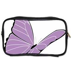 Purple Awareness Butterfly 2 Travel Toiletry Bag (Two Sides) from ArtsNow.com Front