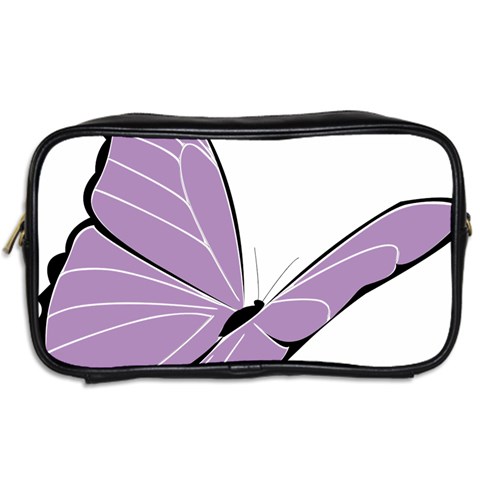 Purple Awareness Butterfly 2 Travel Toiletry Bag (Two Sides) from ArtsNow.com Back