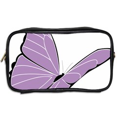 Purple Awareness Butterfly 2 Travel Toiletry Bag (Two Sides) from ArtsNow.com Back