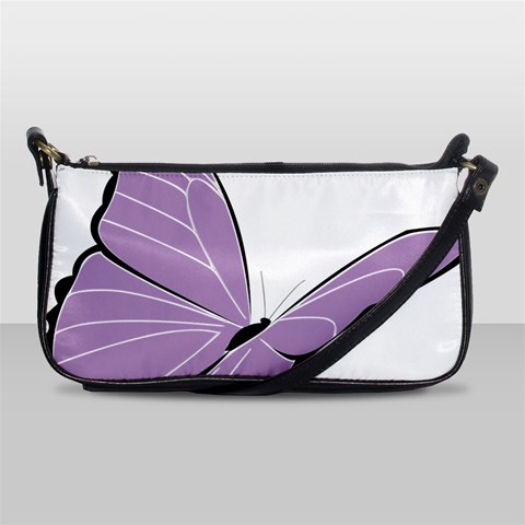 Purple Awareness Butterfly 2 Evening Bag from ArtsNow.com Front