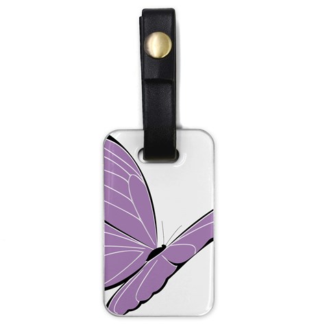 Purple Awareness Butterfly 2 Luggage Tag (One Side) from ArtsNow.com Front