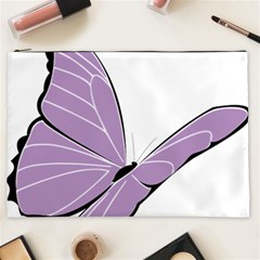 Purple Awareness Butterfly 2 Cosmetic Bag (XXL) from ArtsNow.com Front