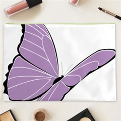 Purple Awareness Butterfly 2 Cosmetic Bag (XXL) from ArtsNow.com Front