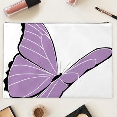 Purple Awareness Butterfly 2 Cosmetic Bag (XXL) from ArtsNow.com Back