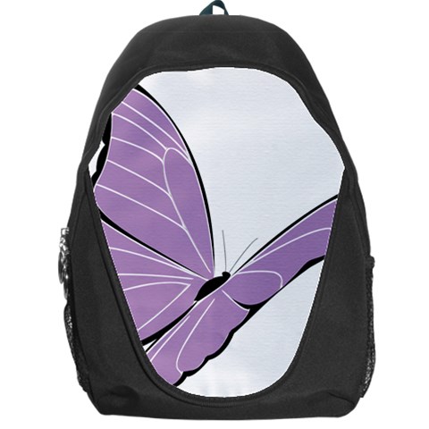 Purple Awareness Butterfly 2 Backpack Bag from ArtsNow.com Front