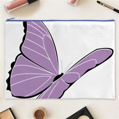 Purple Awareness Butterfly 2 Cosmetic Bag (XXXL) from ArtsNow.com Front