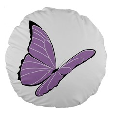 Purple Awareness Butterfly 2 18  Premium Round Cushion  from ArtsNow.com Front