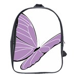 Purple Awareness Butterfly 2 School Bag (XL)