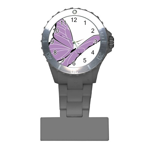 Purple Awareness Butterfly 2 Nurses Watch from ArtsNow.com Front