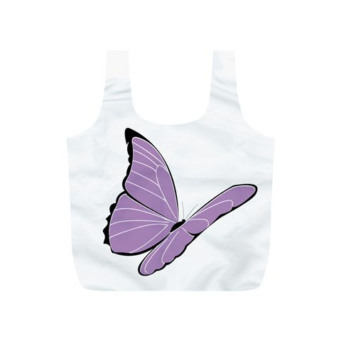 Purple Awareness Butterfly 2 Reusable Bag (S) from ArtsNow.com Front