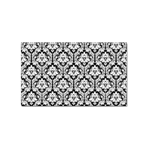 White On Black Damask Sticker 100 Pack (Rectangle) from ArtsNow.com Front