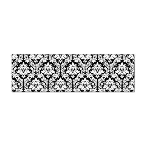 White On Black Damask Bumper Sticker 10 Pack from ArtsNow.com Front