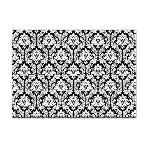 White On Black Damask A4 Sticker 10 Pack from ArtsNow.com Front