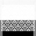 White On Black Damask Jigsaw Puzzle (Rectangle)