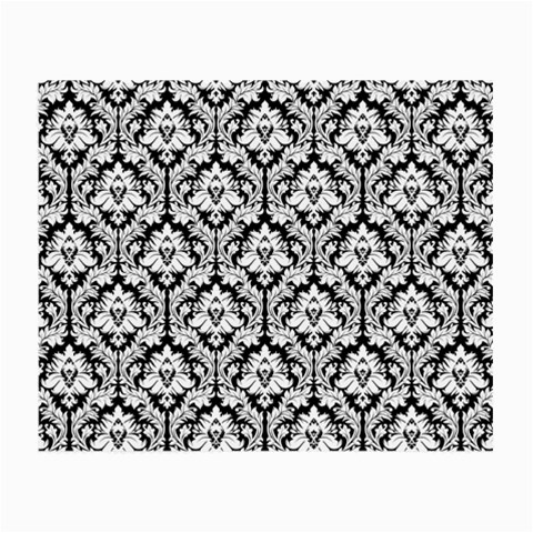 White On Black Damask Glasses Cloth (Small) from ArtsNow.com Front