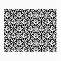 White On Black Damask Glasses Cloth (Small, Two Sided) from ArtsNow.com Front