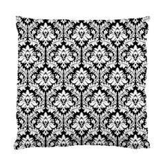 Black & White Damask Pattern Standard Cushion Case (Two Sides) from ArtsNow.com Back