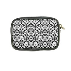 White On Black Damask Coin Purse from ArtsNow.com Back