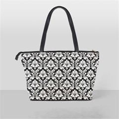 Black & White Damask Pattern Classic Shoulder Handbag from ArtsNow.com Back