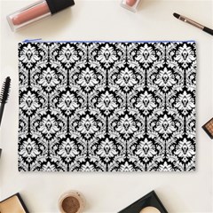 Black & White Damask Pattern Cosmetic Bag (XL) from ArtsNow.com Front