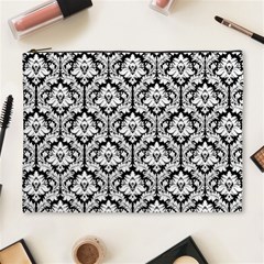 Black & White Damask Pattern Cosmetic Bag (XL) from ArtsNow.com Front