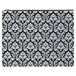 Black & White Damask Pattern Cosmetic Bag (XXXL)