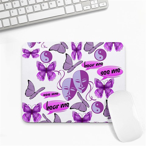 Invisible Illness Collage Small Mouse Pad (Rectangle) from ArtsNow.com Front