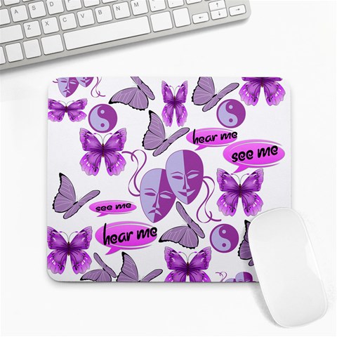 Invisible Illness Collage Large Mouse Pad (Rectangle) from ArtsNow.com Front