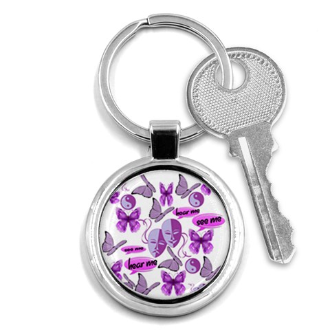 Invisible Illness Collage Key Chain (Round) from ArtsNow.com Front