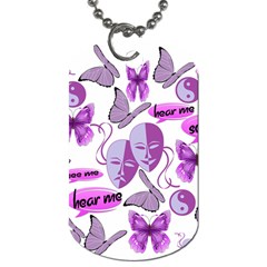 Invisible Illness Collage Dog Tag (Two Front