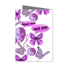 Invisible Illness Collage Mini Greeting Card (8 Pack) from ArtsNow.com Left