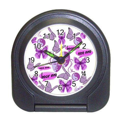 Invisible Illness Collage Desk Alarm Clock from ArtsNow.com Front