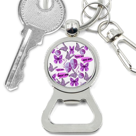 Invisible Illness Collage Bottle Opener Key Chain from ArtsNow.com Front