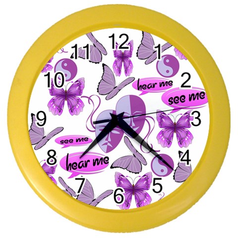 Invisible Illness Collage Wall Clock (Color) from ArtsNow.com Front