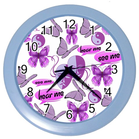 Invisible Illness Collage Wall Clock (Color) from ArtsNow.com Front