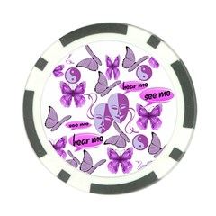 Invisible Illness Collage Poker Chip from ArtsNow.com Front