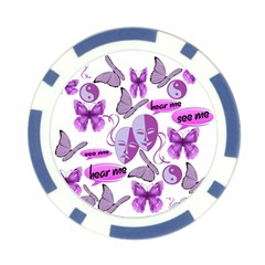 Invisible Illness Collage Poker Chip from ArtsNow.com Front