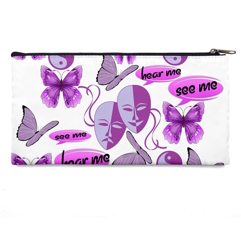 Invisible Illness Collage Pencil Case from ArtsNow.com Back