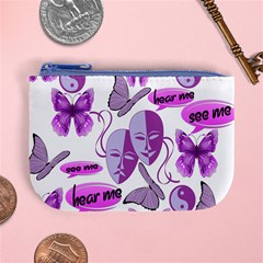 Invisible Illness Collage Coin Change Purse from ArtsNow.com Front