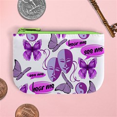 Invisible Illness Collage Coin Change Purse from ArtsNow.com Front