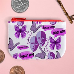 Invisible Illness Collage Coin Change Purse from ArtsNow.com Front