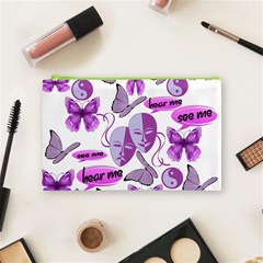 Invisible Illness Collage Cosmetic Bag (Medium) from ArtsNow.com Front