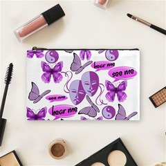 Invisible Illness Collage Cosmetic Bag (Medium) from ArtsNow.com Front