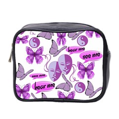 Invisible Illness Collage Mini Travel Toiletry Bag (Two Sides) from ArtsNow.com Front