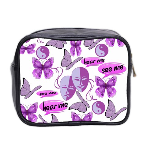 Invisible Illness Collage Mini Travel Toiletry Bag (Two Sides) from ArtsNow.com Back