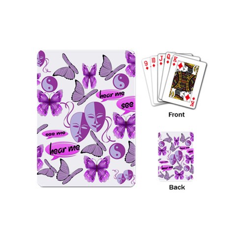 Invisible Illness Collage Playing Cards (Mini) from ArtsNow.com Back