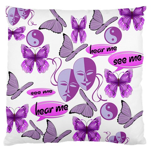 Invisible Illness Collage Large Cushion Case (Single Sided)  from ArtsNow.com Front